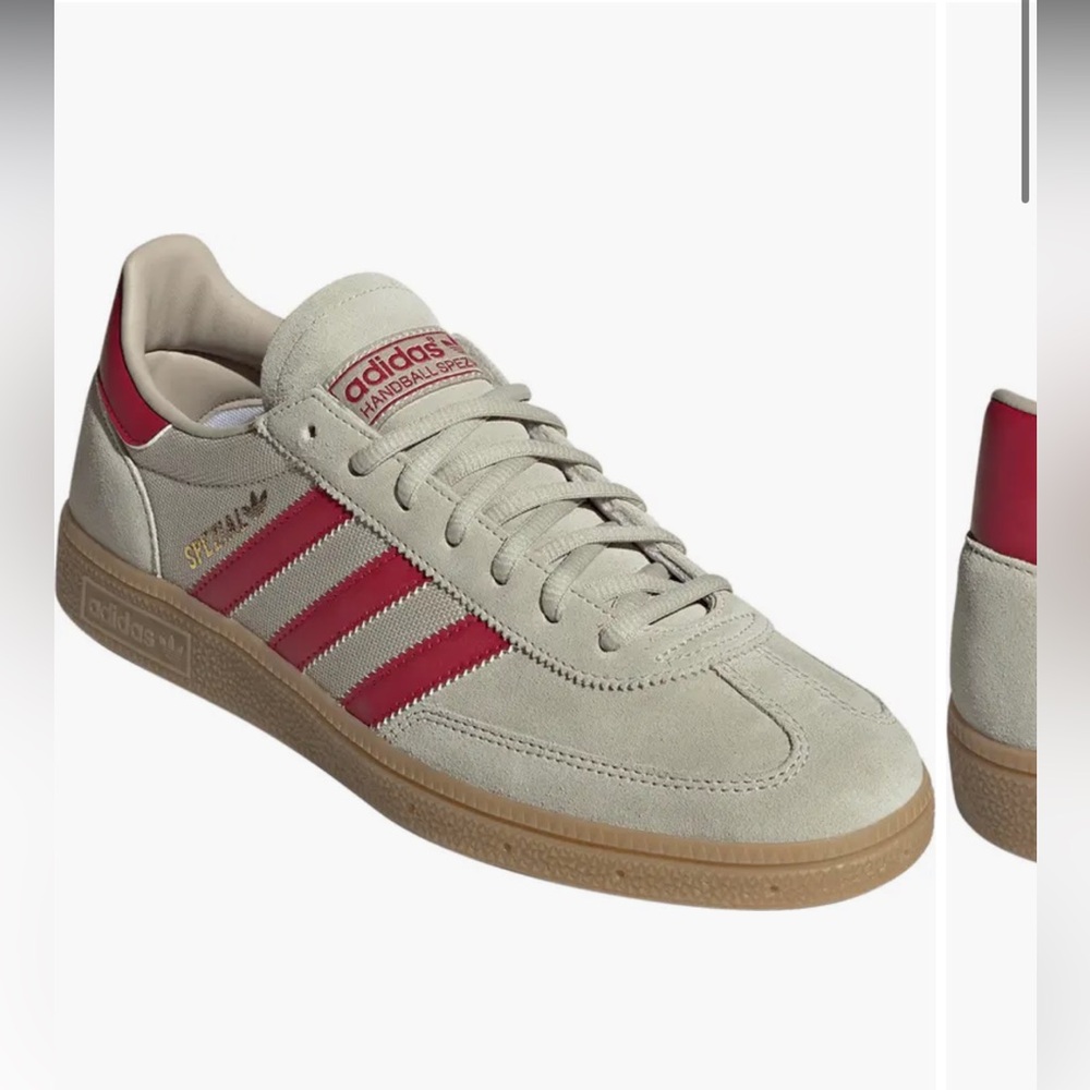 Adidas Spezial Sneakers in Beige and Red